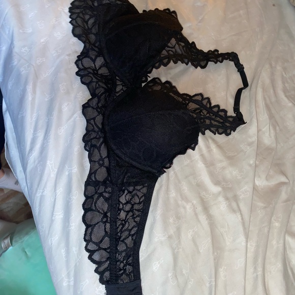 Love Pink Black Bralette Size Small (AA-C) - Picture 3 of 10